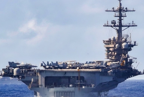 US Navy aircraft carrier